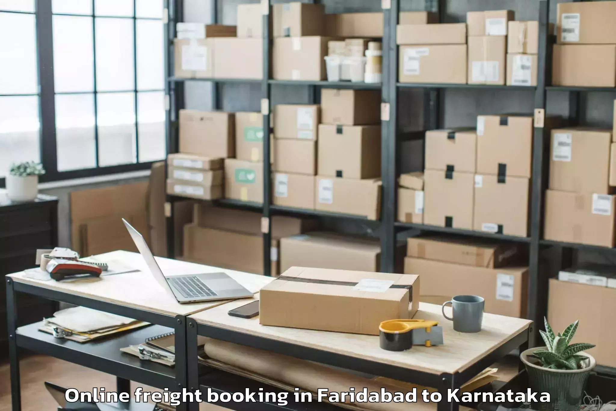 Top Faridabad to Mannaekhelli Online Freight Booking Available